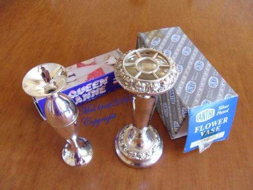 Queen Anne Silver Plated Bud Vase + IANTHE Flower Vase ~ R1 START