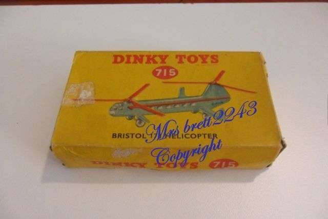 Original Dinky Toys Bristol 173 Helicopter BOX No 715~LOOONEY R1 START