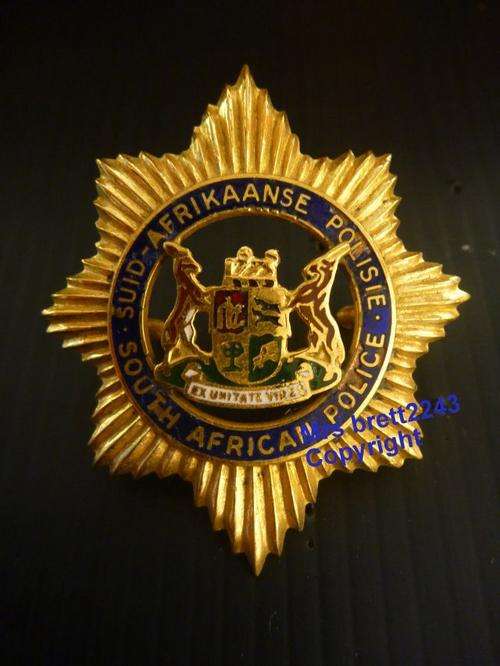 S.A. Police Officers Cap Badge