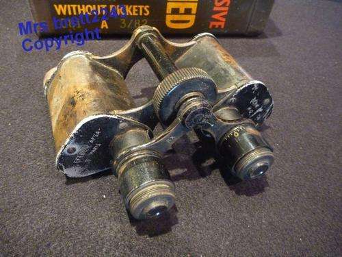 WW1 British Army Binoculars French Manufactured~Marked ETABL TS AFSA PARIS Series 6 MG