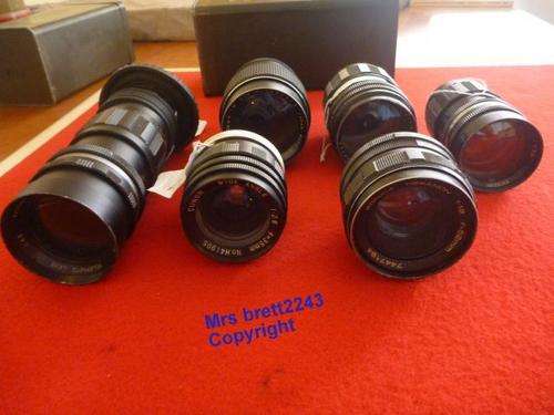 6 Assorted Lenses ~ Cunor, Hexanon,Sankor, Berolina & Sunagor
