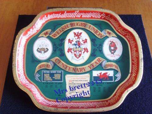 Welsh Rugby Union Centenary Drinks Tray