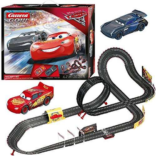 Carrera-Go Disney Pixar Cars 3 - Lightning McQueen Vs Jackson Storm Fast Not Last 1:43 Scale