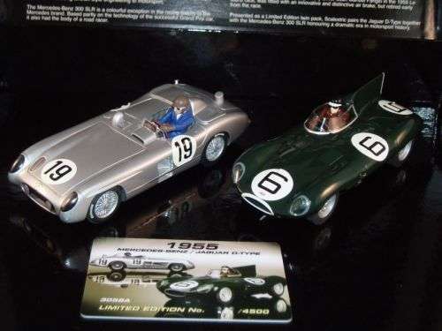 1955 Jaguar D-Type and Mercedes SLR Le Mans