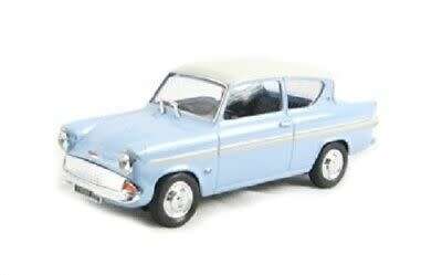 Ford Anglia 105E Glacier Blue and white paint