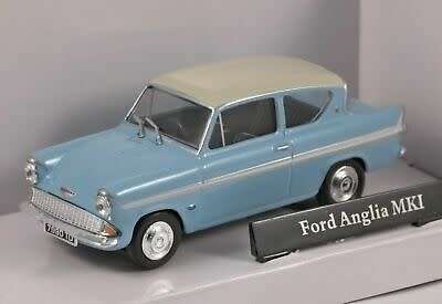 Ford Anglia 105E Glacier Blue and white paint