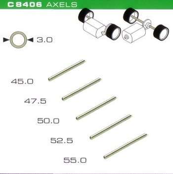 Scalextric Sport + 5 x Axles 3mm Diameter C8406 New