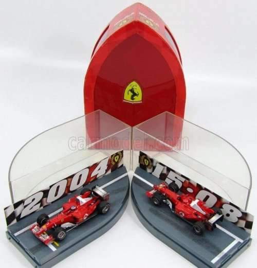 Ferrari F1 Set 2X F2004 Schumacher No 1 Barrichello No 2 - Hungaroring 15-08-2004