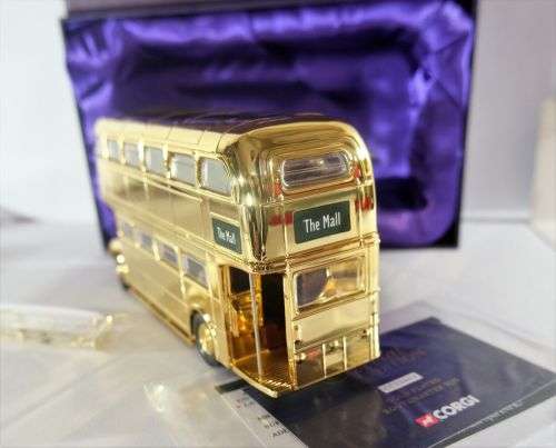 Routemaster Bus Queen Elizabeth II Jubilee Gold Plated