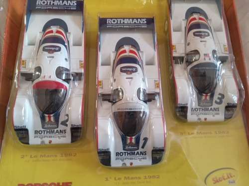 Slot It Rothmans Porsche 956 n.1.2.3 Le Mans 1982 3 Car set. 1/32