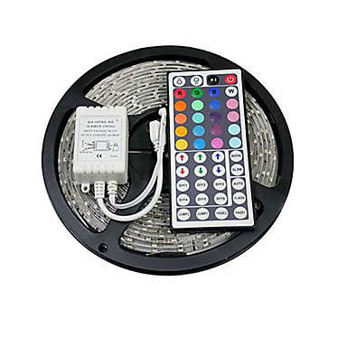 150x SMD5050 RGB Light LED Strip Lamp with 44-Key Remote Controller & DC Power Supply Set (12V)..!