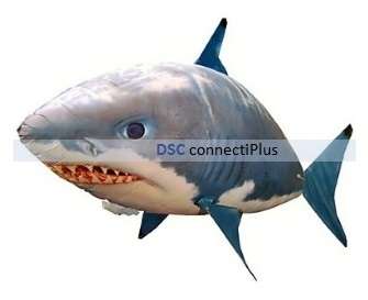 Remote / Radio Control RC Inflatable Balloon Air Swimmer Novelty Flying Toy Shark..!