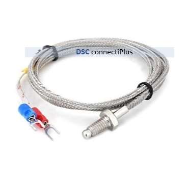 M6 Screw Type Small Thermocouple Temperature Meter Sensor Probe 1m Cable Length (Grey)..!