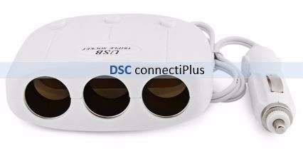 Car Cigarette Lighter Socket Splitter with Power Adapter Dual USB Charger (Black)..!