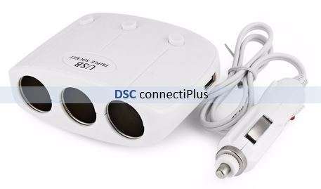 Car Cigarette Lighter Socket Splitter with Power Adapter Dual USB Charger (Black)..!