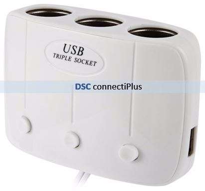 Car Cigarette Lighter Socket Splitter with Power Adapter Dual USB Charger (Black)..!