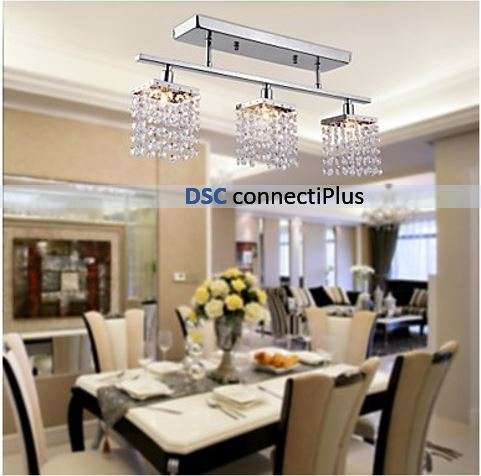 3 Lights Island Light Linear Crystal Chandelier (Silver)..!