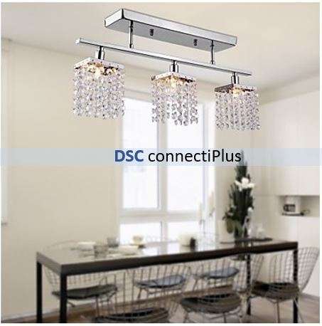 3 Lights Island Light Linear Crystal Chandelier (Silver)..!