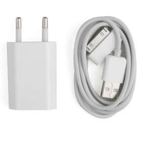 Power Adapter & USB Data / Charging Cable Combo for Apple iPhone 4/4S/3G/3GS/iPod..!