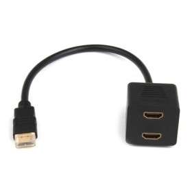 HDMI v1.4 Male to Two HDMI Female 1-to-2 Splitter for Smart LED HDTV/APPLE TV/ Blu-Ray DVD etc..!