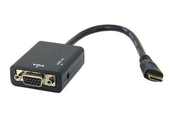 <REDUCED> Portable Digital - Analog Mini HDMI to VGA Conversion Cable with Audio..!