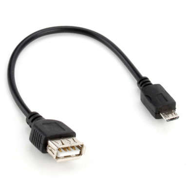 USB 2.0 A Female to Micro B Male Adapter Cable (Black)..!
