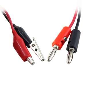 <SALE> Banana Plug to Alligator Clip Wire Test Cable Set (100cm)..!