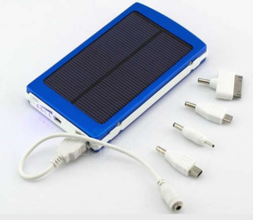 Universal Portable 5V ""20000mAh"" Li-ion Battery Dual-USB Solar Powered Power Bank w/ LED Indicator