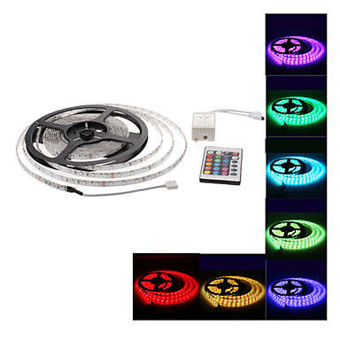 Waterproof 5M 300x3528 SMD RGB Light LED Strip Lamp with 24-Button Remote Controller Set (12V)..!