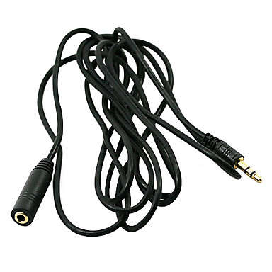 Gold-Plated 3.5mm Male to Female Audio Extension Cable (Black, 3m)..!