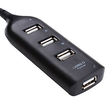 <SALE> Mini Portable 4-Port USB 2.0 High-Speed Hub (Black)..!