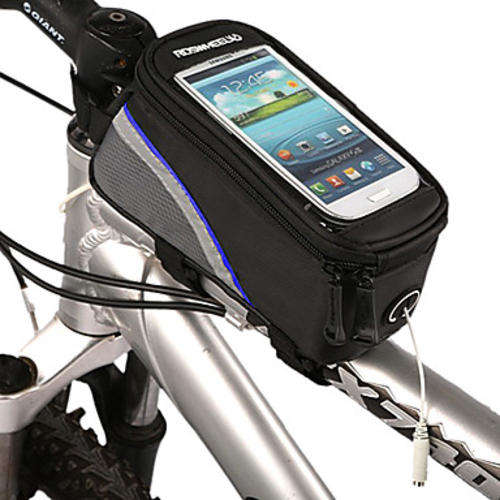 Roswheel 5.5 Inch Bicycle Front Bag with Transparent PVC Touchable Mobile Phone Screen (Black)..!