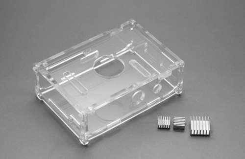 Raspberry Pi Fully Transparent Housing Box (Screwless design / 3 Heatsinks Included)..!