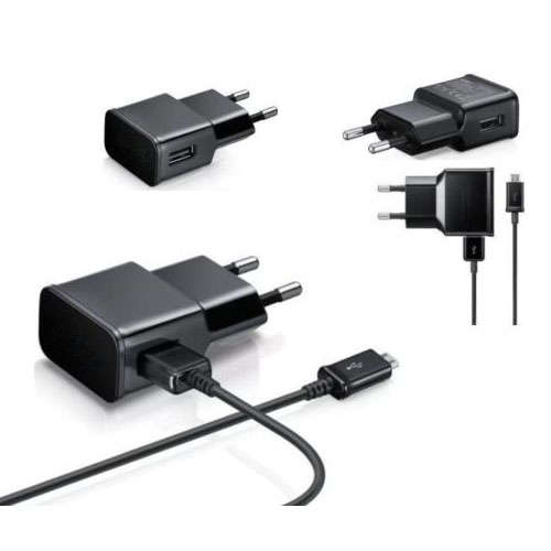 AC Power Charger Adapter + Micro USB Cable for Samsung / HTC + More (Black)..!