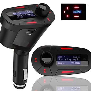In-Car MP3 FM Transmitter LCD Backlight with USB Charging & Remote Controller (SD MMC/USB/3.5mm)..!