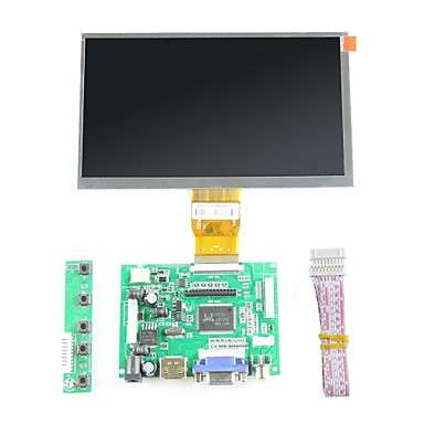 7" Digital LCD Screen + Drive Board (HDMI + VGA + 2AV) for Raspberry / Pcduino / Cubieboard ..!