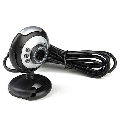 6-LED 5.0MP USB 2.0 Clip-on PC Camera Webcam w/ Microphone + NightVision LED Control + Clip Base..!