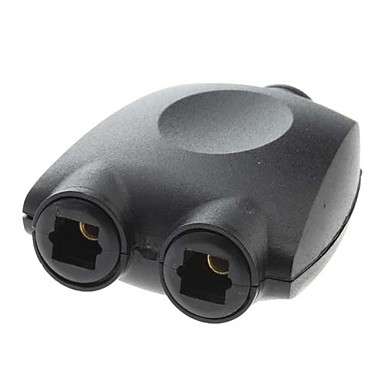 1x2 Optical Toslink Splitter Adapter (Black)..!