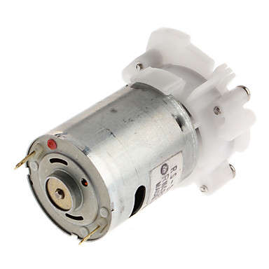 DC 5V DIY Micro Liquid Gear Pump for Electronics DIY, Development & Projects (Silver + White)..!