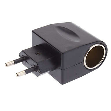 110V-265V AC to 12V DC EU Car Cigarette Socket Power Adapter Converter (Black)..!