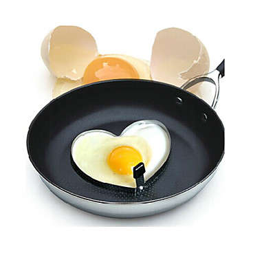 Heart-shaped Fried Egg Pancake Stainless Steel Shaper/Mold (Silver)..!