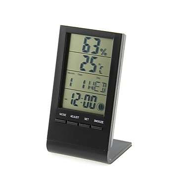 3" LCD Multi-Functional Digital Thermometer / Hygrometer / Alarm Clock / Phases of The Moon Display!