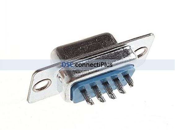 DB9 RS232 Serial Port Terminal Connector (Silver/Blue)..!