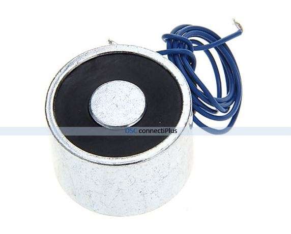 20 x 30mm 12V DC Electro Holding Magnet 10Kg Attractive Force (Silver, 22cm Cable)..!