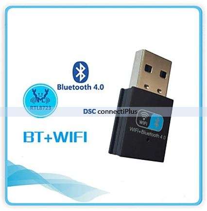 Dual Bluetooth v4.0 and 150Mbps WiFi Dongle / Adapter (Black)..!