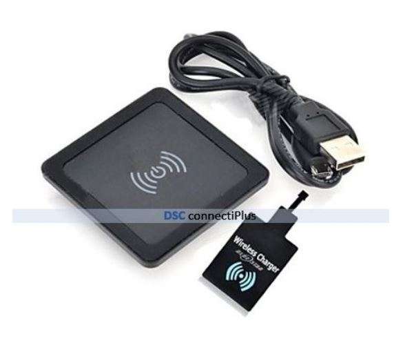 Bluestar Positive QI Universal Wireless Charger Pad + Wireless Charger Receiver for Micro USB Device