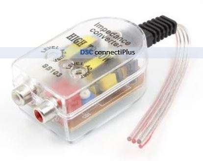 2-Ch RCA Car Audio High to Low Frequency Level Converter Adapter Lead w/ Level Control (Transparent)