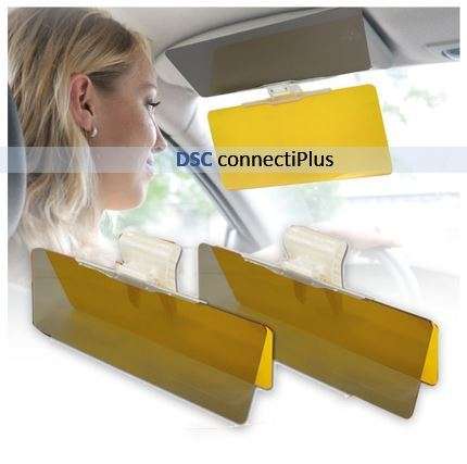 | HOT SALE | HD Car Anti-Glare Day / Night Vision Driving Protective Sun Visors (Orange/Grey)..!