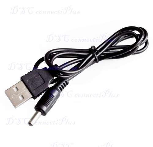 USB 2.0 A MALE to 3.5mm DC Power Plug Stereo Electronics Quick Connector 5V Cable (Black)..!