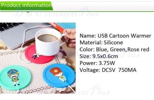 Beautiful Design 5V USB Silicone Heat Warmer Milk Tea Coffee Mug Hot Drinks Beverages Heater Pad..!